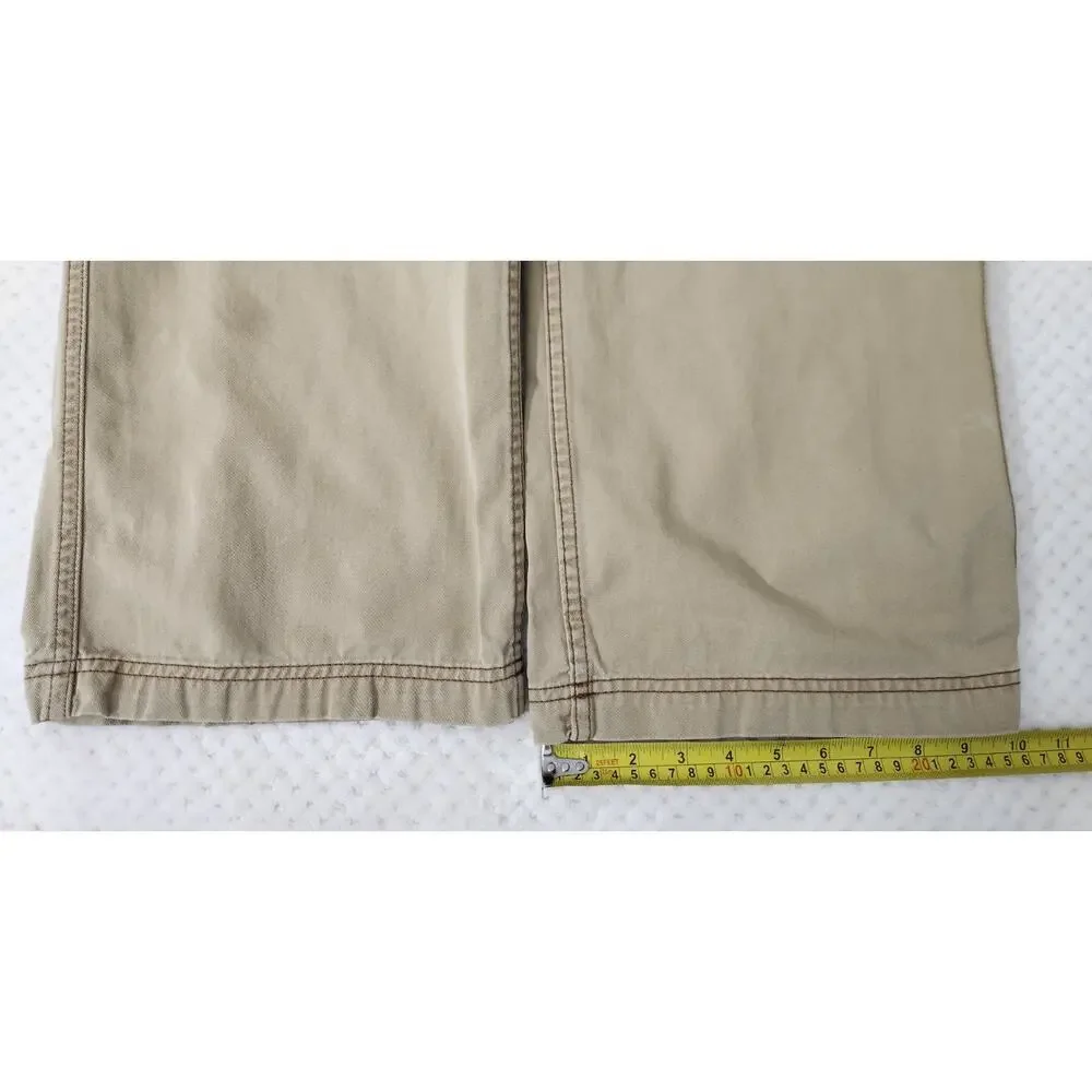 Levis Cargo Pants Mens 36x30 Khaki Utility Loose Straight Distressed Y2K